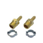 Slangpilaar 6 mm – 2 stuks inclusief klemmen